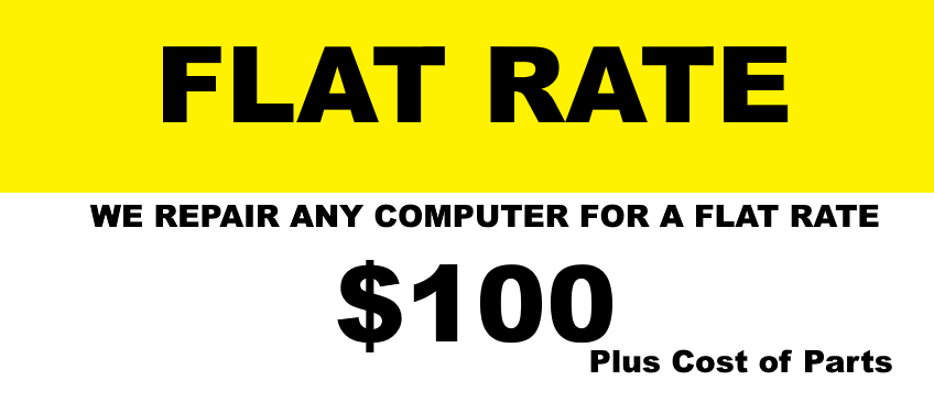 Flat Rate Fixes Any Computer
